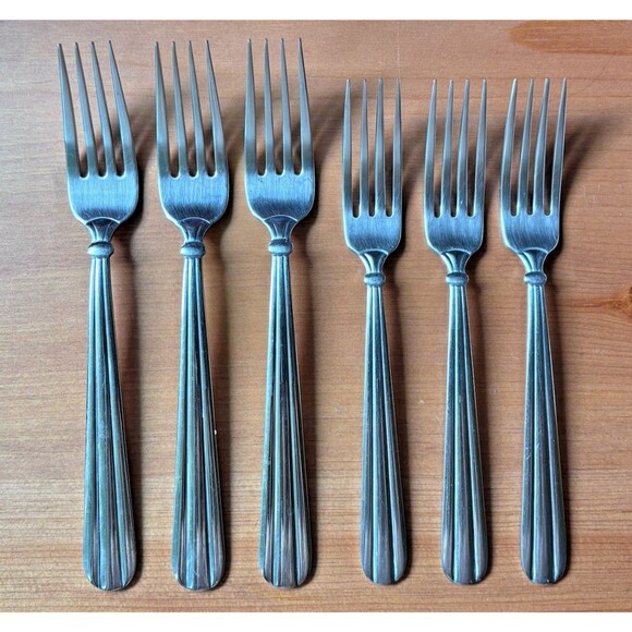 Oneida Other - Oneida Unity Flatware 6 Forks 3- Dinner & 3 Salad Stainless USA